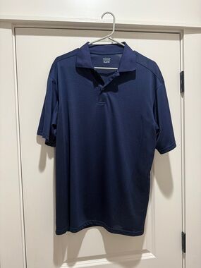 Reebok Navy Short-Sleeve Polo